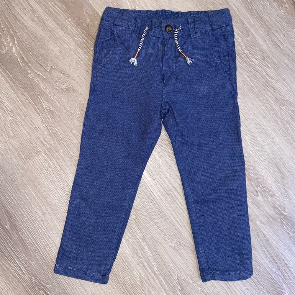 H&m blue chino pants toddler boy sz 2t/3t
